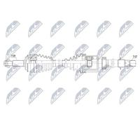 NTY NPW-RE-128 Eje de transmisión Delantero Derecho
