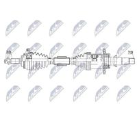 NTY NPW-TY-174 Eje de transmisión Delantero Derecho