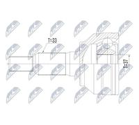 NTY NPZ-CH-024 Juego de articulación, árbol de transmisión
