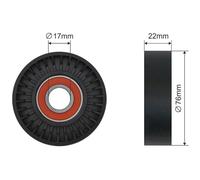 NTY Palmo Correas Acanaladas Rollo para Mercedes-Benz W168 CLS