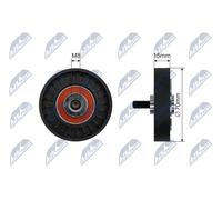 NTY Rodillo De Guía Para Renault Kangoo KC0/1 1.4