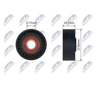 NTY Rodillo De Tensión Para Mazda 3 BM BN 2.0 1.5 MX-5 IV ND