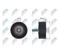 NTY Rodillo Guía/Desvío Reforzado 25 mm 60 mm Correa Multi V RNK-CT-017