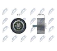 NTY Rodillo Guía y Desvío RNK-HY-521 + Correa Serpentina para Hyundai KIA