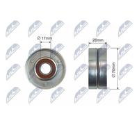 NTY Rollo Tensora Correa Accesorios Estriada RNK-NS-015 70x17x26 mm
