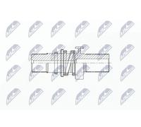 NTY Semieje Diferencial NPW-WW-269W Para VW Eje Delantero Izquierdo Reforzado