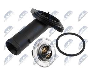 NTY Termostato de Refrigerante CTM-WW-107 con Carcasa para Audi Seat Skoda VW