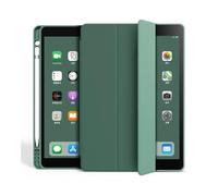 NTYHNFMIH Detachable Tri-Fold Smart Cover with Pencil Slot, Flip PU Stand Case Compatible with iPad 7/8/9 10.2 Inches(Dark Green)