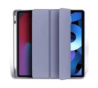 NTYHNFMIH Detachable Tri-Fold Smart Cover with Pencil Slot, Flip PU Stand Case Compatible with iPad 7/8/9 10.2 Inches(Gray Blue)