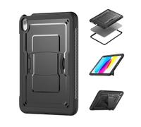 NTYHNFMIH Lanshui Fundas, Honeycomb Large Bracket, Protective Shell Cover Suitable for iPad 10th 10.9 (2022)/11th (A16) 2025(Negro)