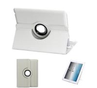 NTYHNFMIH Lanshui Fundas, Lychee Pattern Protective Cover 360° Rotating Leather Case Suitable for Samsung Galaxy Tab A9 8.7 Inches(Blanco)