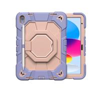 NTYHNFMIH Lanshui Fundas, Protable Anti Fall Case with 360° Rotatable Bracket, Silicone Protective Cover Suitable for iPad iPad Air11 (M2/M3) 11 Inch 2025(Purple+Pink)