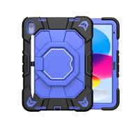 NTYHNFMIH Lanshui Fundas, Protable Anti Fall Case with 360° Rotatable Bracket, Silicone Protective Cover Suitable for iPad iPad mini6/7 A17 8.3 Inch(Black+Blue)