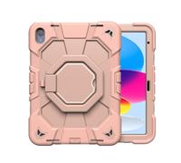 NTYHNFMIH Lanshui Fundas, Protable Anti Fall Case with 360° Rotatable Bracket, Silicone Protective Cover Suitable for iPad iPad mini6/7 A17 8.3 Inch(Pink+Pink)