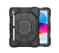 NTYHNFMIH Lanshui Fundas, Protable Anti Fall Case with 360° Rotatable Bracket, Silicone Protective Cover Suitable for iPad iPad Air11 (M2/M3) 11 Inch 2025(Black+Black)