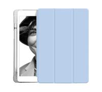 NTYHNFMIH Lanshui Fundas, Protective Cover with Pen Slot, Transparent Triple Fold Shell Suitable for iPad Air11 2025/air4/5/6-10.9 Inch Universal(Ice Blue)