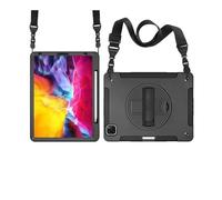 NTYHNFMIH Lanshui Fundas, Strap and Shoulder Protective Cover Anti-Fall Silicone Shell Suitable for iPad Air 13 inch-2024/2025(Black (Bracelet+Strap))