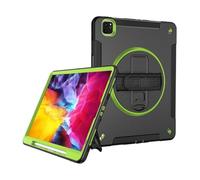 NTYHNFMIH Lanshui Fundas, Strap and Shoulder Protective Cover Anti-Fall Silicone Shell Suitable for iPad Air 13 inch-2024/2025(Black+Green (Bracelet))