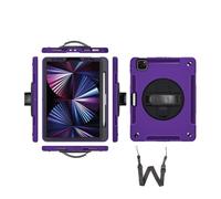 NTYHNFMIH Lanshui Fundas, Strap and Shoulder Protective Cover Anti-Fall Silicone Shell Suitable for iPad Air 13 inch-2024/2025(Purple (Bracelet+Strap))