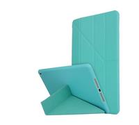 NTYHNFMIH Lanshui Fundas, Y-Fold Foldable Bracket Cover, TPU Soft Silicone Shell Suitable for iPad Pro 13 Inches 2024(Mint Green)