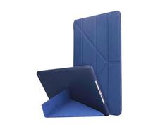 NTYHNFMIH Lanshui Fundas, Y-Fold Foldable Bracket Cover, TPU Soft Silicone Shell Suitable for iPad Pro 11 Inches 2024(Azul)