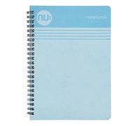 nu: Cuadernos - Gama Cloud Pastels - Cuaderno A6 azul - Cuaderno encuadernado de alambre - 110 páginas