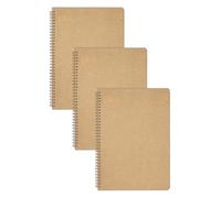 nu: Cuadernos Kraft Range - Cuaderno A5 encuadernado con alambre de manila, cuadernos estacionarios, bloc de notas profesional, paquete múltiple de 3