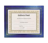 nu-dell 8.5 "x 11" Piel Grano Certificado Marco Dos Unidades, Azul, Various Size Sets