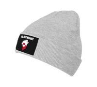 ¡Nu DET Nuuk! ¡Groenlandia vuelve a ser Grande! Gorro de Punto Unisex de Invierno, cálido, Talla única, Gris