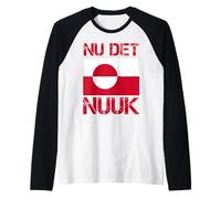 Nu DET Nuuk! ¡Ya Basta! Dicho Divertido de la Bandera de Camiseta Manga Raglan