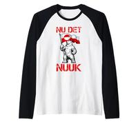 Nu DET Nuuk! ¡Ya Basta! Oso Polar Bandera De Groenlandia Camiseta Manga Raglan