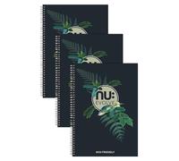 NU Notebooks Evolve Range - Cuaderno reciclado (A4, 120 páginas, 3 unidades)