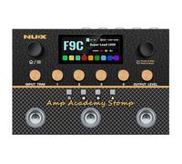 NU-X | Amp Academy Stomp Pedal | Pedal de guitarra multiefectos con modelado de amplificador, Bluetooth, Looper, interfaz de audio USB y cadena de señal personalizable para práctica de guitarra