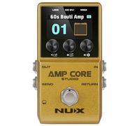 NU-X - Pedal de guitarra Amp Core Studio | Simulador de amplificador compacto con modelos de 26 amperios, 33 emulaciones de gabinete e IR personalizados | Pedal multiefectos portátil para guitarristas