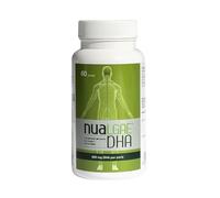 Nua Biological NualgaeDHA® - Omega 3 Vegetal - 750 mg por Perla (600 mg DHA + 100 mg EPA) - 60 Perlas (2 Meses) - Apto Vegano - Sin Carragenato