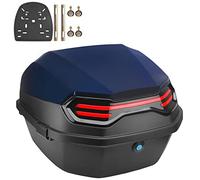 NUACOS Caja Superior Universal Maletero Motocicleta Caja Trasera Impermeable para Motocicleta con Luces Bloqueo Respaldo para Scooter Ciclomotor Trasero,A,11 * 15 * 15inch