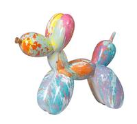 NUACOS Estatua de Perro con Globo, Escultura de Resina, Ideal para decoración Moderna de Escritorio, hogar, Dormitorio, Sala de Estar y Oficina.,A8