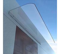 NUACOS Marquesina Puerta Exterior, Tejadillo Proteccion Lluvia para Puertas y Ventanas Exterior, Jardín al Aire Libre Dosel de Techo, Toldo Cubierta de Policarbonato,50x280cm/19.69x110.2in