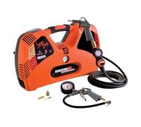 NUAIR Compresor, 2 litros, sin aceite, portátil, ligero, 1.5 hp, 1100 W, 8 bar, 195 l/min caudal, con pistola de aire, manómetro, 3 boquillas y manguera de 5 m