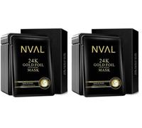 NUAL - Mascarilla Facial Oro 24 K (10 ud) con Ácido Hialurónico Antiarrugas (28ml), Cuidado De La Piel & Hidratante Vegana Skincare - Fórmulas Coreanas con ingredientes activo (Paquete de 2)