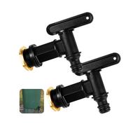 Nuanchu 2 Water Tank Faucets Snap-On Water Tank Faucets 3/4 BSP Rain Barrel Connector Water Butt Storage Tank Hose Faucet Replacement Parts