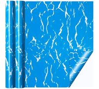 Nuanchu Parche de Revestimiento de Piscina de Vinilo Parche de Reparación de PVC Autoadhesivo Parche de Reparación de Piscina Rectangular para Piscinas Bote Inflable (12 x 79 Pulgadas, Azul Claro)