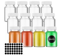 Nuangoo 12 x 60ml Botellas de Vidrio Rellenables, Mini Botellas de Cristal con Tapas,Botellitas de cristal reutilizables,para Zumo, Ginger Ale, Bebidas Concentradas, Bebidas Alcohólicas