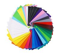 Nuangoo 42 Hojas Vinilo Adhesivo,30,5x21 cm Vinilo Autoadhesivo, Adhesivo Personalizado para Decoración - Ideal para Pintura de Coches, Vasos, Cristal, Paredes y Grabado Publicitario