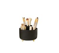 Nuangoo Organizador de Maquillaje Giratorio 360°,Almacenaje Maquillaje Se puede utilizar para perfumes y cosméticos, mesa de baño, dormitorio caja de almacenamiento giratoria (Negro)