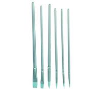 nuanzhiyuan 6 pinceles profesionales de cerdas de nailon para acuarela, para artistas, principiantes, acrílicos, gouache, pintura al óleo