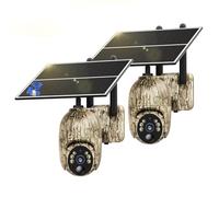 NUASI 4G Camara Vigilancia Exterior con Tarjeta SIM【2 Unidad】, 2K 360° Inalámbrico Solar Cámara con Visión Nocturna Color, Detección de Movimiento, Audio Bidireccional, IP66 Impermeable