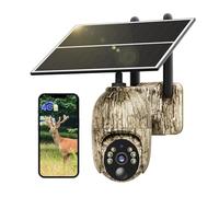 NUASI 4G Camara Vigilancia Exterior con Tarjeta SIM, 2K 360° Inalámbrico Solar Cámara con Visión Nocturna Color, Detección de Movimiento, Audio Bidireccional, IP66 Impermeable