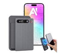 NUASI Grabadora de Voz IA con Funda Negra-Transcribe y Resume con tecnología de IA - Soporta 80+ Idiomas, 64GB de Memoria, Control de reunión con App, Genial para Lección, Llamada, entrevista