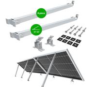 NuaSol Juego de montaje para central eléctrica de balcón, 4 unidades, soporte para módulo solar, soporte de 30° a 60°, ajustable individualmente, incluye tornillos y tuercas, soporte de panel solar de